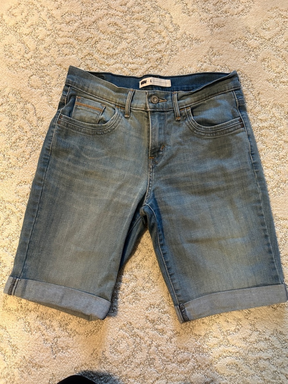 Levi's Washed Blue Denim Bermuda Shorts